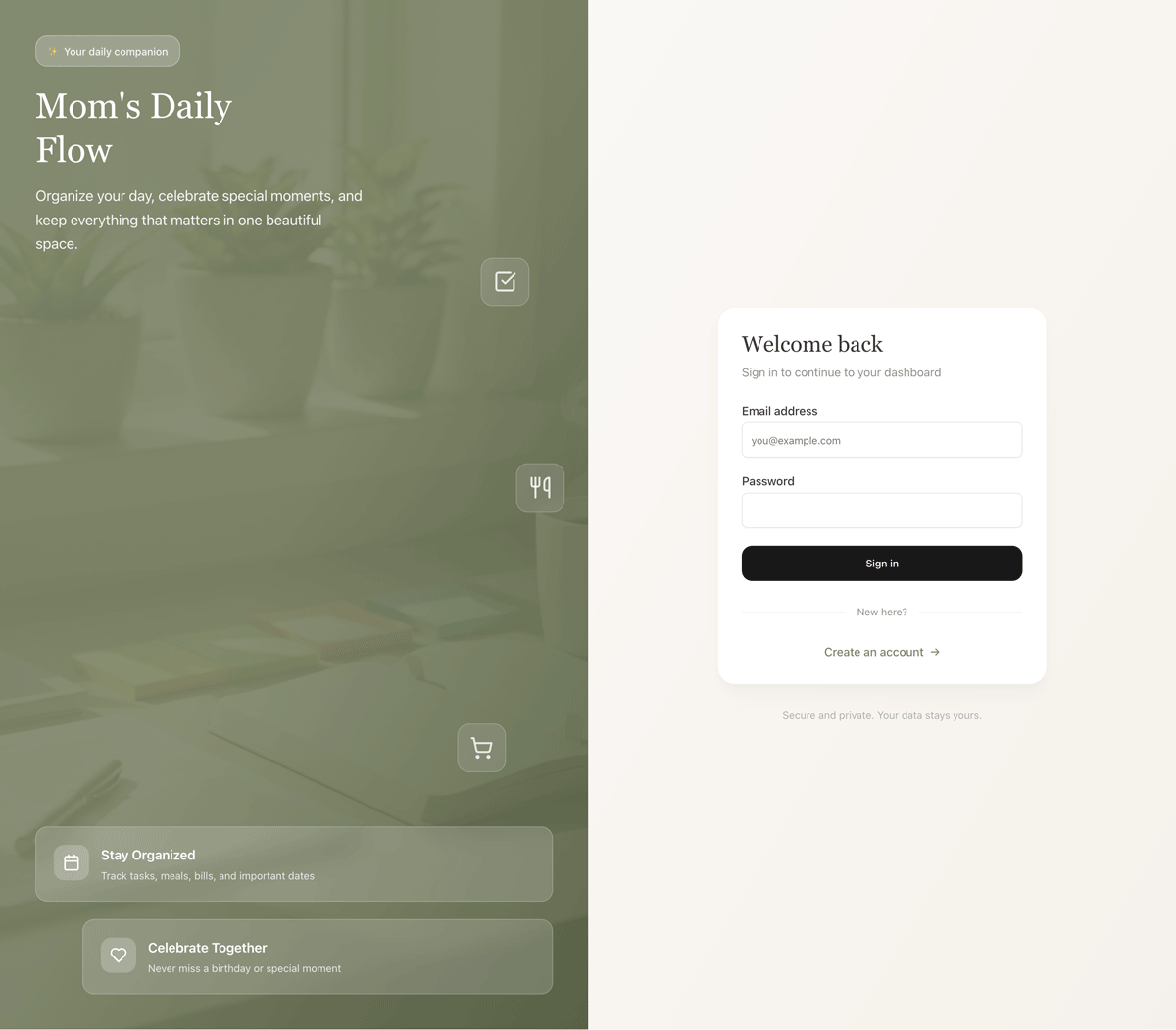Daily Deb login page