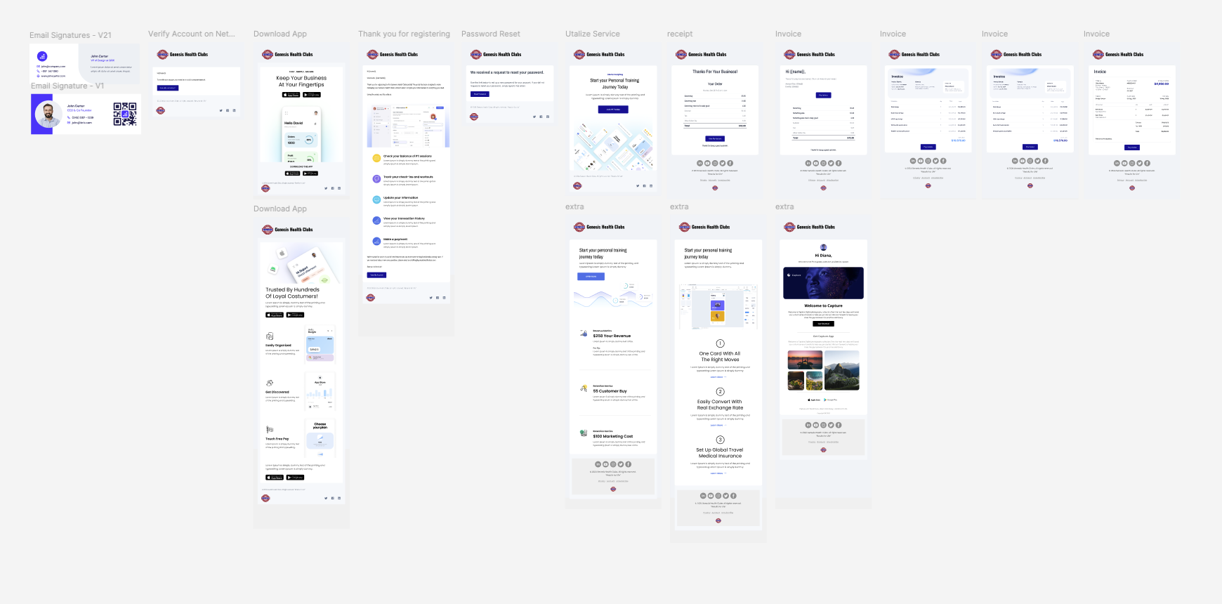 Email designs in Figma