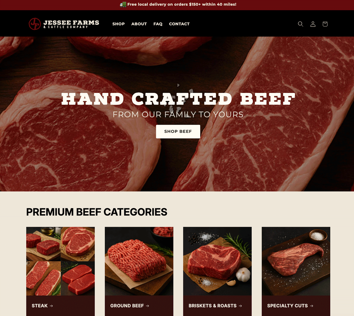 Jessee Farms Shopify storefront